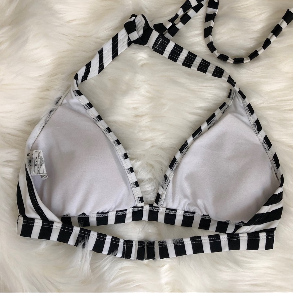 ROXY Swim Black and White Swim Top - C3 - Picture 3 of 8